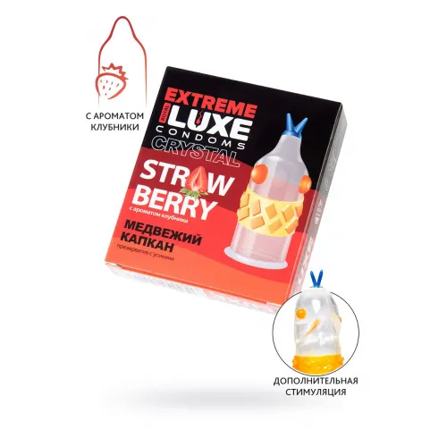 Фото Luxe Презервативы Luxe EXTREME Медвежий Капкан (Клубника)