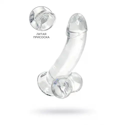Изображение A-toys by TOYFA Реалистичный фаллоимитатор A-Toys by TOYFA Cryst, TPE, прозрачный, 15 см