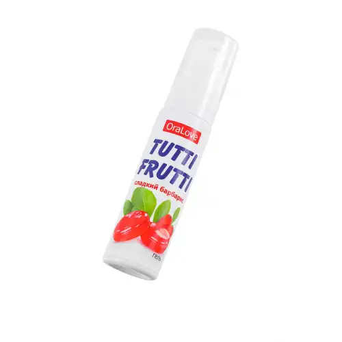 Съедобная гель-смазка TUTTI-FRUTTI для орального секса сладкий барбарис 30г — купить в Минске Изображение Съедобная гель-смазка TUTTI-FRUTTI для орального секса сладкий барбарис 30г