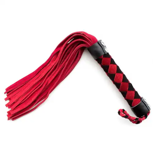 Изображение KISSEXPO Красно-черная замшевая плеть 39 см