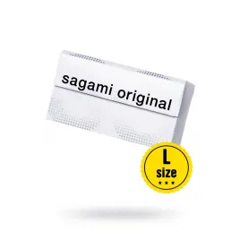 Презервативы Sagami, original 0.02, L-size, гладкие, 19 см, 5,8 см, 10 шт.
