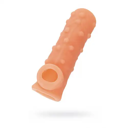 Изображение KOKOS Насадка реалистичная KOKOS NUDE SLEEVE с дополнительной стимуляцией, TPE, телесная, 12 см