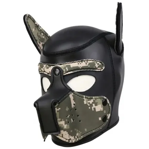 Фото KISSEXPO Фетиш-маска собаки Angry Dog L черный хаки