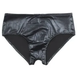 Черные блестящие трусики с доступом L