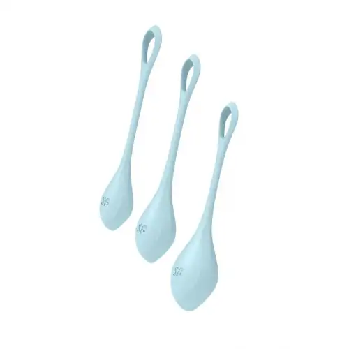 Фото  Набор вагинальных шариков Satisfyer YONI Power 2, силикон, голубой