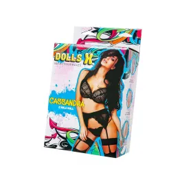 Кукла надувная Dolls-X by TOYFA Cassandra, брюнетка, с двумя отверстиями, 150 см
