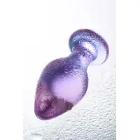 Изображение Sexus Glass Анальная втулка Sexus Glass, стекло, фиолетовая, 10 см, Ø 4 см