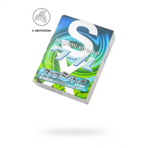Sagami, Япония Презервативы Sagami, xtreme, Mint, латекс, 19 см, 5,2 см, 3 шт. — купить в Минске Изображение Sagami, Япония Презервативы Sagami, xtreme, Mint, латекс, 19 см, 5,2 см, 3 шт.