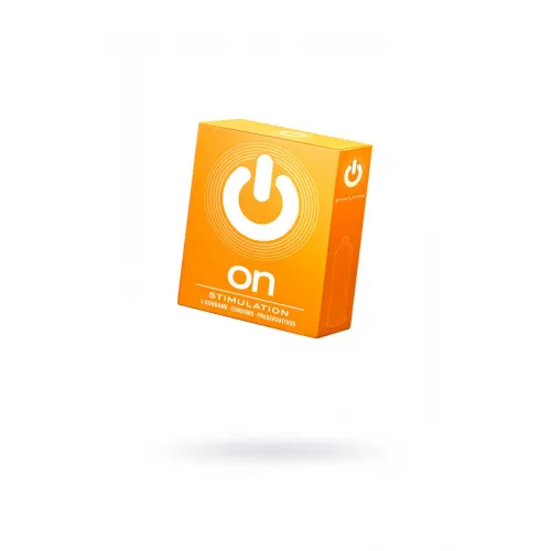 Фото On Презервативы On, stimulation, латекс, точечные, 18,5 см, 5,4 см, 3 шт.
