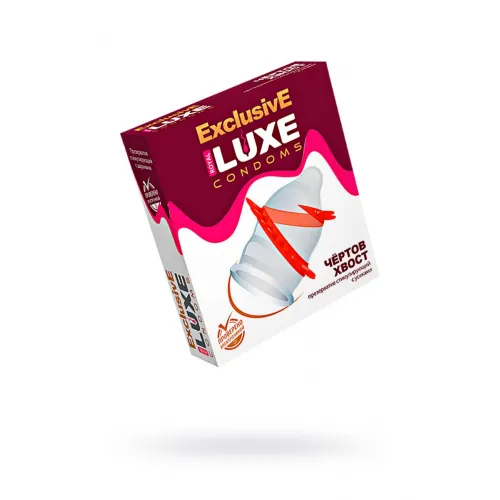 Фото Luxe Презервативы Luxe, exclusive, «Чертов хвост», 18 см, 5,2 см, 1 шт.