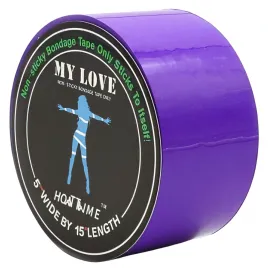 Фиолетовая бондажная лента My Love 15 м