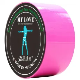Розовая бондажная лента My Love 15 м