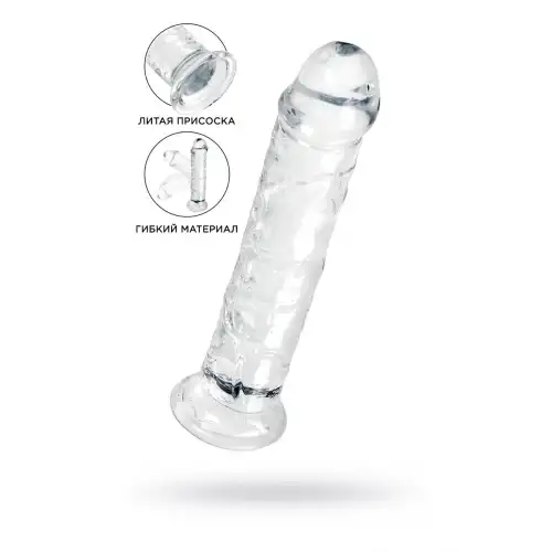 Изображение A-toys by TOYFA Фаллоимитатор A-Toys by TOYFA  Auri, TPE, прозрачный, 20 см