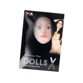 Кукла надувная Dolls-X by TOYFA Kaylee с реалистичной головой, брюнетка, кибер вставка вагина – анус