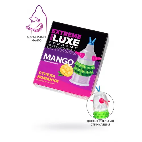 Изображение Luxe Презервативы Luxe, extreme, «Стрела команчи», манго, 18 см, 5,2 см, 1 шт.