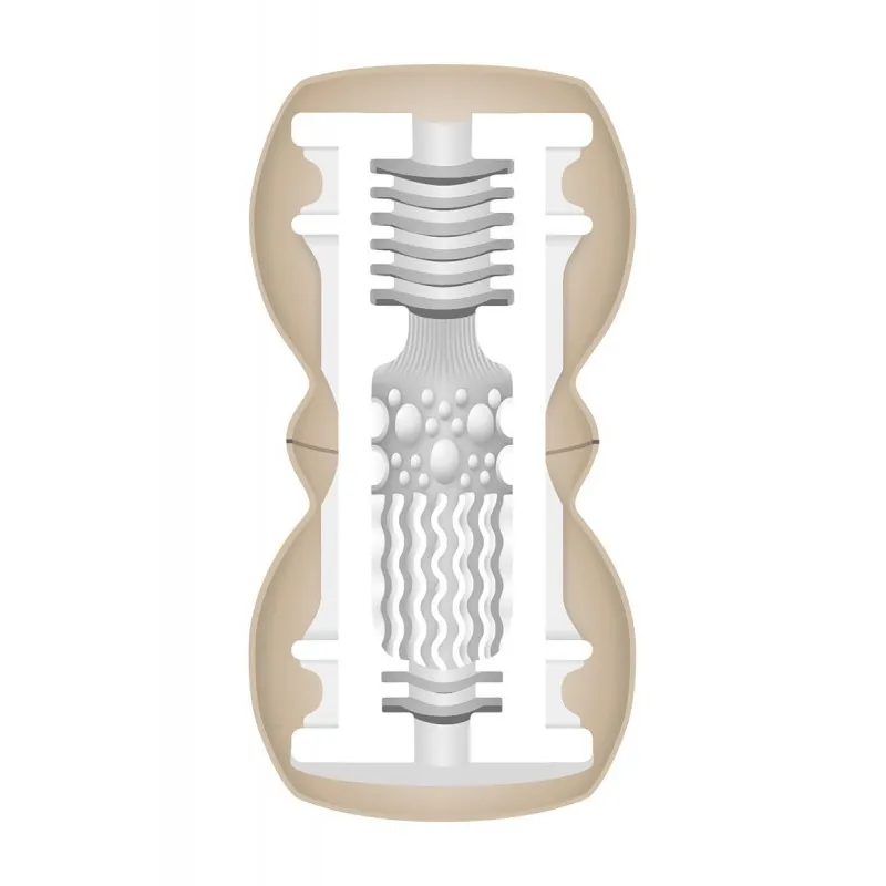 Фото MensMax Мастурбатор нереалистичный MensMax Smart Gear GOLD, TPE, белый, 15 см