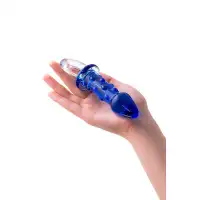 Изображение Sexus Glass Анальная втулка Sexus Glass, стекло, синяя, 16 см, Ø 3,5 см