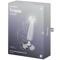 Satisfyer, Германия Стеклянный стимулятор 3 в 1 Satisfyer Triple Crystal 1 прозрачный 21 см Satisfyer, Германия Стеклянный стимулятор 3 в 1 Satisfyer Triple Crystal 1 прозрачный 21 см