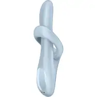 Satisfyer, Германия Вибратор-ротатор для зоны G с клиторальным стимулятором и с функцией нагрева Satisfyer Heat Flex 4 голубой