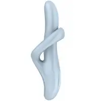 Satisfyer, Германия Вибратор-ротатор для зоны G с клиторальным стимулятором и с функцией нагрева Satisfyer Heat Flex 4 голубой