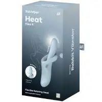 Satisfyer, Германия Вибратор-ротатор для зоны G с клиторальным стимулятором и с функцией нагрева Satisfyer Heat Flex 4 голубой