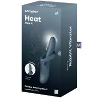 Satisfyer, Германия Вибратор-ротатор для зоны G с клиторальным стимулятором и с функцией нагрева Satisfyer Heat Flex 4 серый