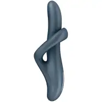 Satisfyer, Германия Вибратор-ротатор для зоны G с клиторальным стимулятором и с функцией нагрева Satisfyer Heat Flex 4 серый