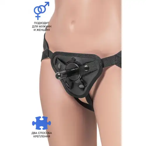 Фото Strap-on-me Трусики для страпона RealStick Strap-On Dylan, экокожа, черные