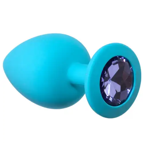 Изображение Lola Toys, Россия Анальная пробка Emotions Cutie Large Turquoise Light Purple Crystal