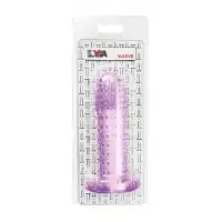 Фото TOYFA Basic Насадка на пенис рельефная TOYFA Basic, TPE, фиолетовый, 12 см