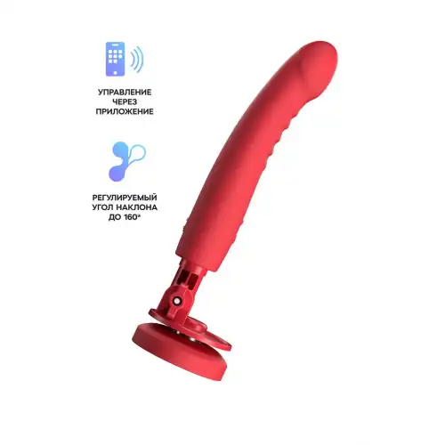 Изображение Lovense, США Дилдо-вибратор LOVENSE Mission 2 с технологией Touch-Sense, силикон, красный, 27,2 см