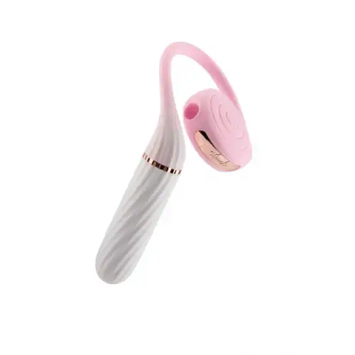 Вибратор с вакуумным стимулятором OTOUCH Lollipop Dual Stimulation, силикон, бело-розовый, 20 см — купить в Минске Фото Вибратор с вакуумным стимулятором OTOUCH Lollipop Dual Stimulation, силикон, бело-розовый, 20 см