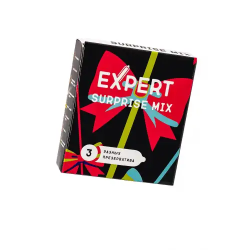 Изображение  Презервативы EXPERT Surprise Mix, секретный микс, 3шт