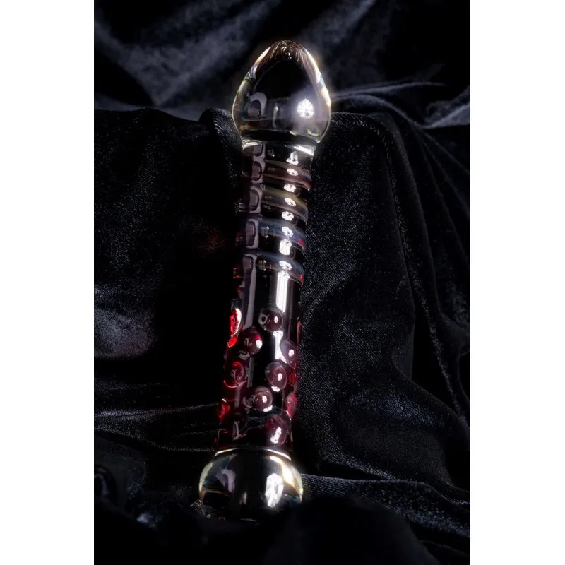 Фото Sexus Glass Двусторонний фаллоимитатор Sexus Glass, стекло, прозрачный, 21 см