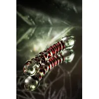 Фото Sexus Glass Двусторонний фаллоимитатор Sexus Glass, стекло, прозрачный, 21 см