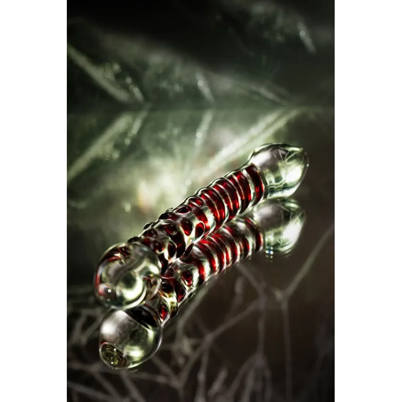 Фото Sexus Glass Двусторонний фаллоимитатор Sexus Glass, стекло, прозрачный, 21 см