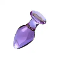 Изображение Sexus Glass Анальная втулка Sexus Glass, стекло, фиолетовая, 10 см, Ø 4 см
