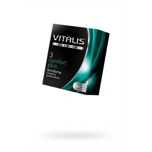 Фото Vitalis, Германия Презервативы Vitalis, premium, comfort plus, анатомичные, 18 см, 5,3 см, 3 шт.