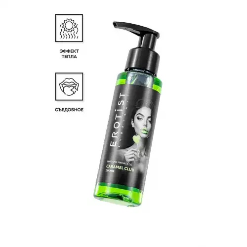 Изображение  Разогревающее массажное масло Erotist Caramel Club Дюшес, 100 мл.