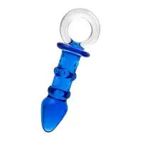 Изображение Sexus Glass Анальная втулка Sexus Glass, стекло, синяя, 16 см, Ø 3,5 см