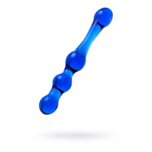 Изображение Sexus Glass Двусторонний фаллоимитатор Sexus Glass, стекло, синий, 20,5 см