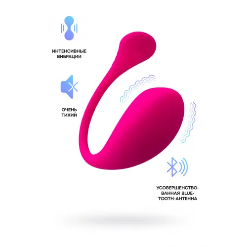 Фото Lovense, США Виброяйцо LOVENSE Lush 3, силикон, розовый, 18 см