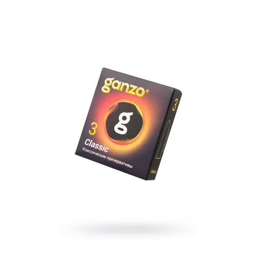 Фото Ganzo, Великобритания Презервативы Ganzo Classic, классические, с обильной смазкой, латекс, 18,5 см, 3 шт