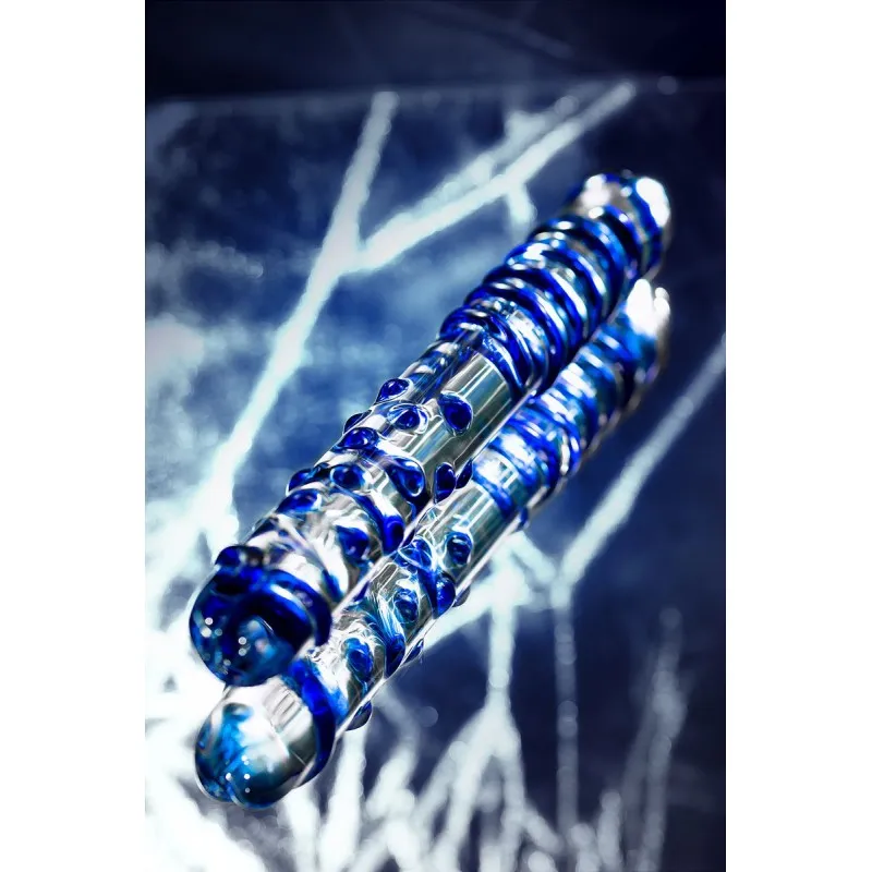 Изображение Sexus Glass Двусторонний фаллоимитатор Sexus Glass, стекло, прозрачный, 22 см