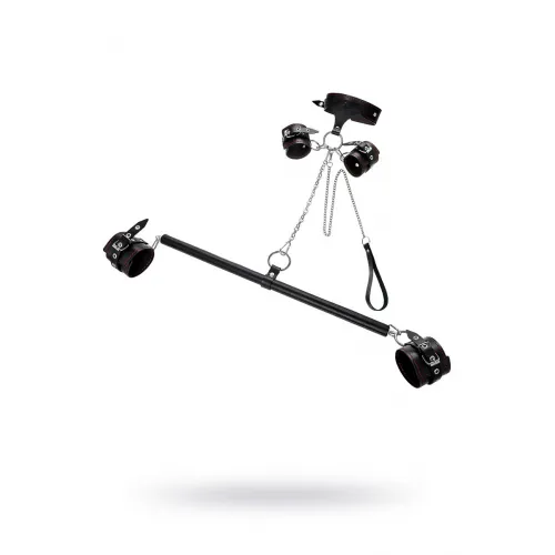 Изображение PECADO B.D.S.M Бондажный набор Pecado BDSM, 3 точки фиксации, большая распорка, оковы, наручники, ошейник с кольцом