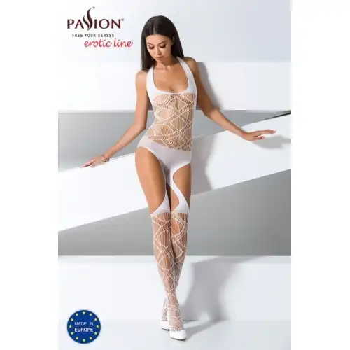 Фото Passion, Польша Откровенный боди-комбинезон белого цвета BS060 размер S/L