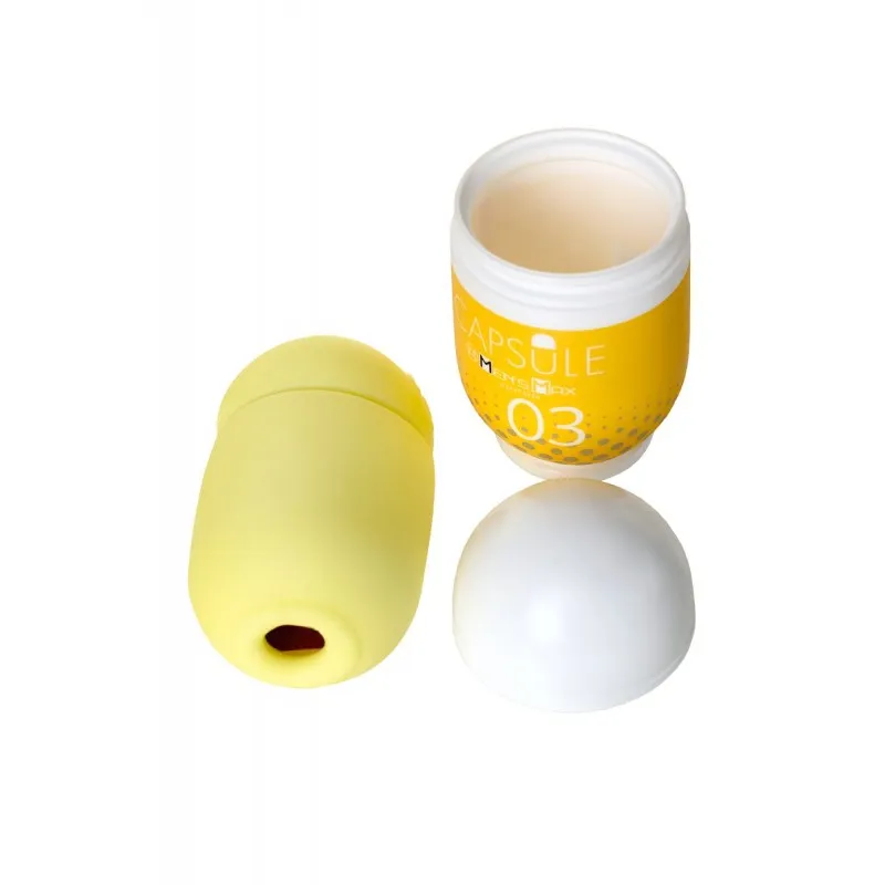 Фото MensMax Мастурбатор нереалистичный MensMax CAPSULE 03 Kanoko, TPE, желтый, 8 см
