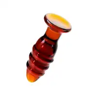 Изображение Sexus Glass Анальная втулка Sexus Glass, стекло, коричневая, 12,5 см, Ø 4 см