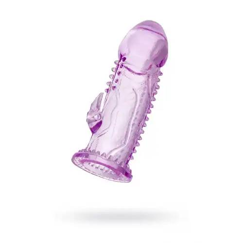 TOYFA Basic Насадка на пенис с дополнительной стимуляцией TOYFA Basic, TPE, фиолетовый, 13,5 см — купить в Минске Фото TOYFA Basic Насадка на пенис с дополнительной стимуляцией TOYFA Basic, TPE, фиолетовый, 13,5 см