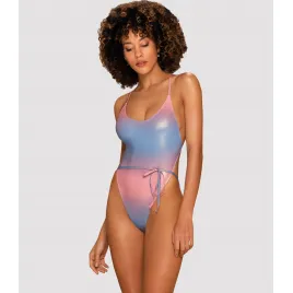 Мерцающий боди-купальник с нежным градиентом Rionella M